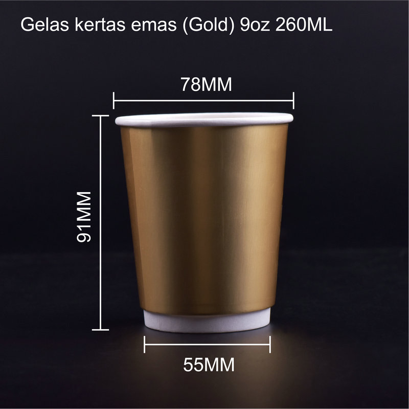 Gelas Kertas Emas 1