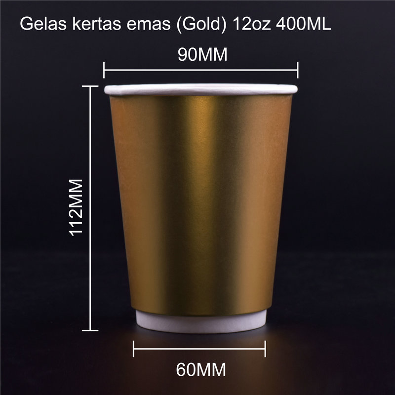 Gelas Kertas Emas 2