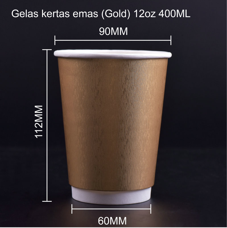 Gelas Kertas Emas 3