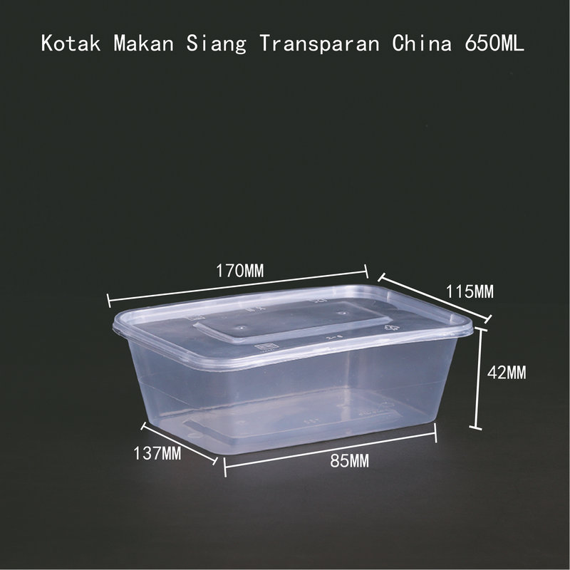 Kotak Makan Plastik Persegi Panjang 1