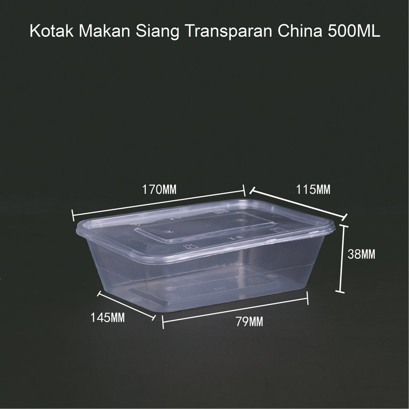 Kotak Makan Plastik Persegi Panjang 2