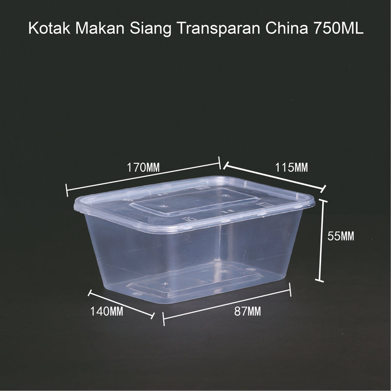 Kotak Makan Plastik Persegi Panjang 3