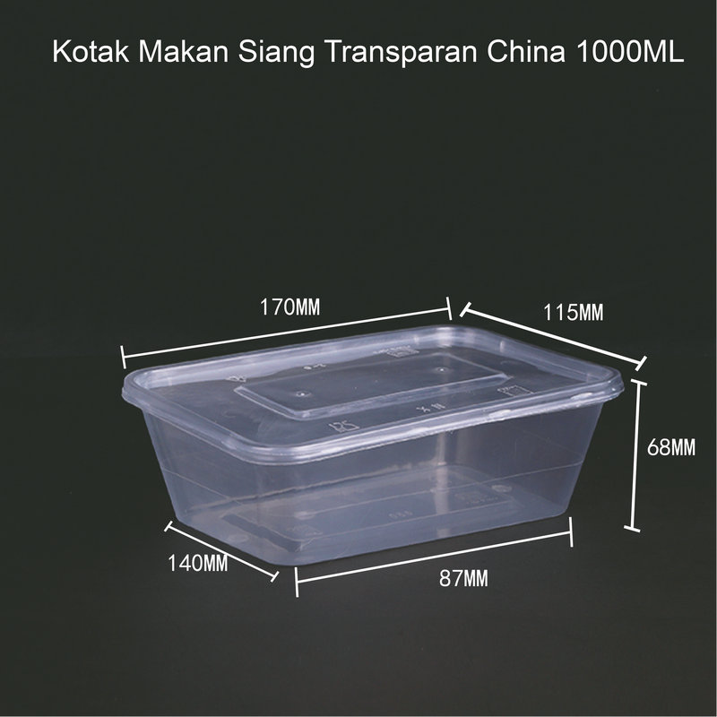 Kotak Makan Plastik Persegi Panjang 4