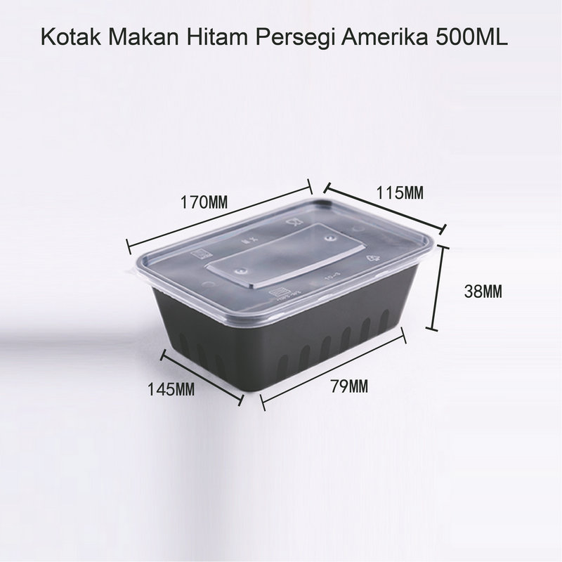 Kotak Makan Plastik Persegi Panjang 5