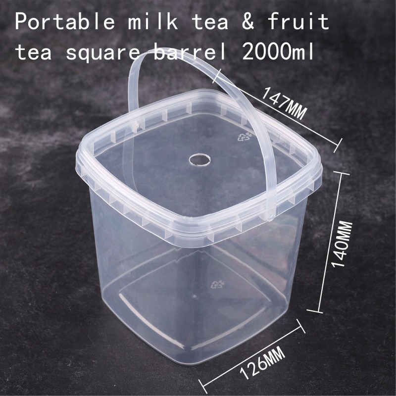 Portable Milk Tea Fruit Tea Round/Square Barrel 4